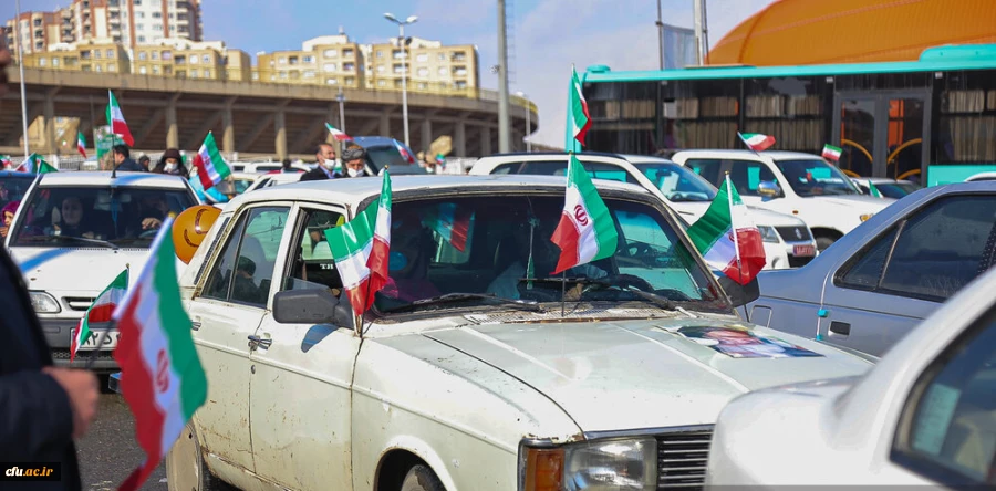 حضور پر شور و انقلابی دانشگاه فرهنگیان در راهپیمایی خودرویی 22 بهمن 1400 3