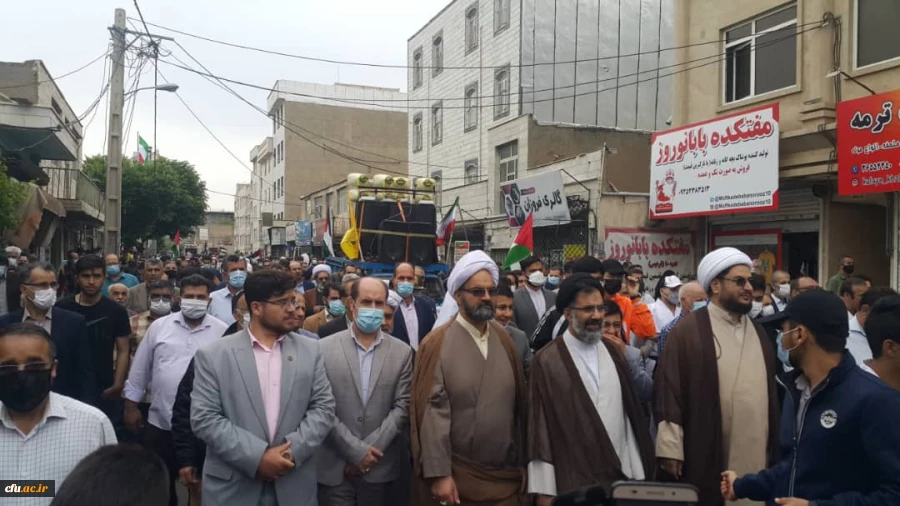 حضور ریاست، کارکنان و دانشجومعلمان دانشگاه فرهنگیان البرز در راهپیمایی روز قدس  2