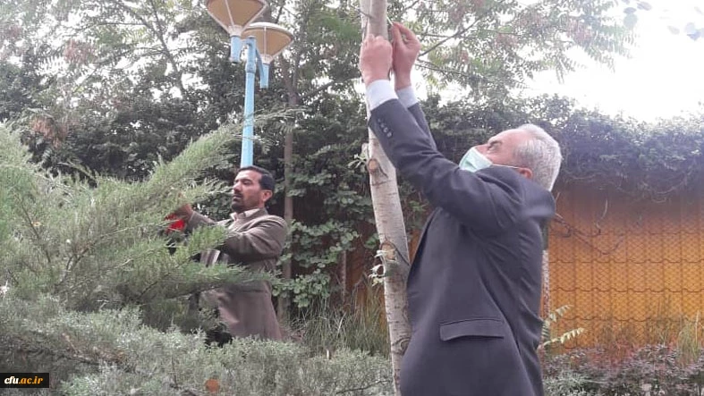 نامگذاری درختان پردیس شهید بهشتی به یاد شهدای تربیت معلم و همکاران درگذشته دانشگاه فرهنگیان استان