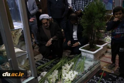 ادای احترام رئیس دانشگاه فرهنگیان کشور به سردار شهید 