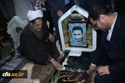 ادای احترام رئیس دانشگاه فرهنگیان کشور به سردار شهید 