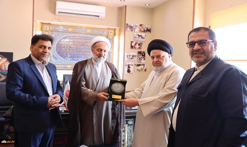 دیدار مسئول نهاد رهبری و معاون فرهنگی دانشگاه فرهنگیان با نماینده آیت الله سیستانی در قم باهدف حمایت از برنامه های اربعین 3