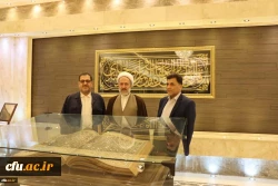 دیدار مسئول نهاد رهبری و معاون فرهنگی دانشگاه فرهنگیان با نماینده آیت الله سیستانی در قم باهدف حمایت از برنامه های اربعین 5