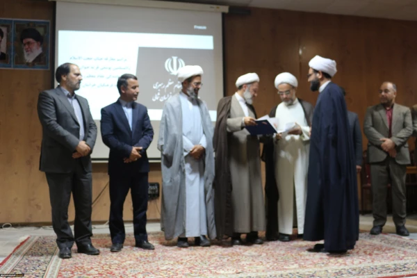 مراسم تودیع و معارفه مسئول دفتر نهاد مقام معظم رهبری در دانشگاه فرهنگیان استان خراسان شمالی  9