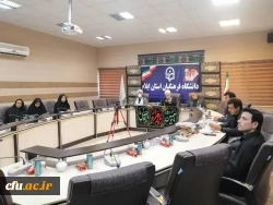 سخنرانی حجت الاسلام و المسلمین دکتر مبشری سرپرست محترم معاونت فرهنگی و اجتماعی دانشگاه فرهنگیان در وبینار کشوری برپایی مجالس عزاداری شهدای کربلا توسط هیئت های مذهبی دانشجویی پردیس ها و مراکز از محل سالن جلسات مدیریت امور پردیس های دانشگاه فرهنگیان استان ا