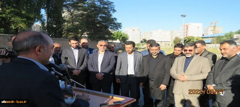 آیین کلنگ زنی مجموعه (320نفری) خوابگاهی و فرهنگی پردیس علامه طباطبایی دانشگاه فرهنگیان استان اردبیل