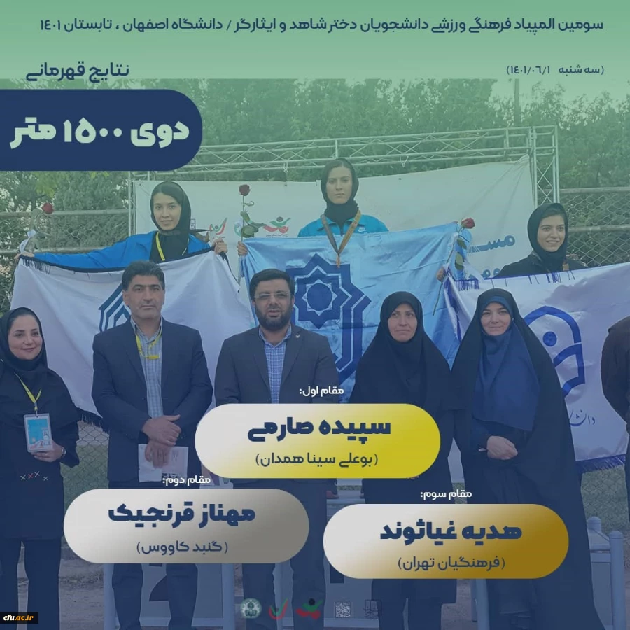 درخشش دانشجومعلمان ایثارگر دانشگاه فرهنگیان در سومین المپیاد ورزشی دانشجویان شاهد و ایثارگر دانشگاه ها و موسسات آموزش عالی 
 2