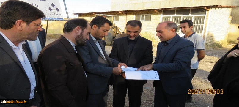 آیین کلنگ زنی سالن ورزشی پردیس بنت الهدی صدر اردبیل