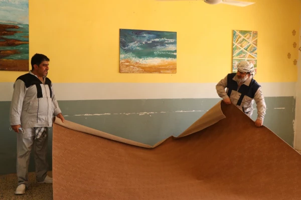 آماده سازی موکب دانشگاه فرهنگیان در کربلا 4