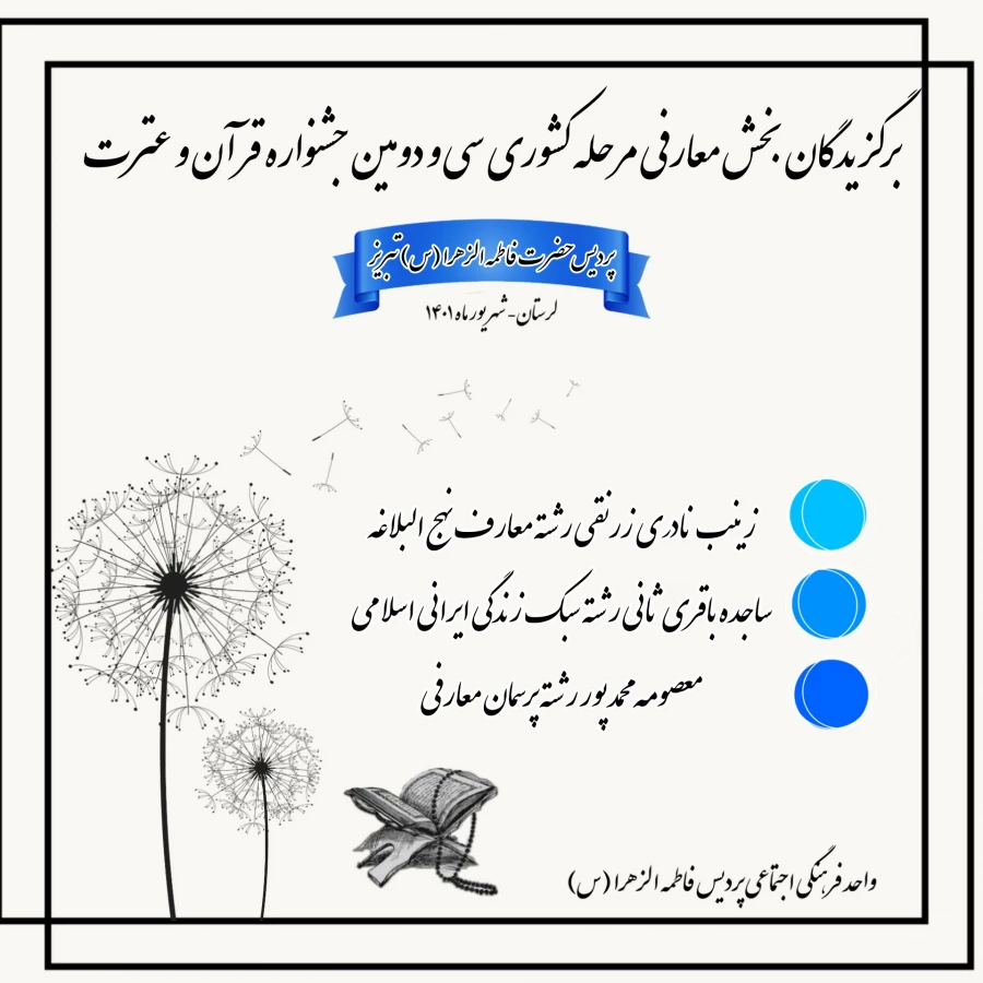 درخشش دانشجویان دانشگاه فرهنگیان استان آذربایجان شرقی در سی و دومین جشنواره قرآن و عترت دانشجو معلمان کشور 3