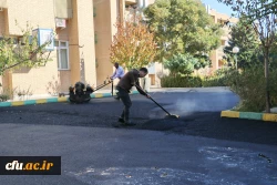 اجرای پروژه آسفالت محوطه پردیس بنت الهدی صدر قزوین 5