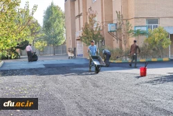 اجرای پروژه آسفالت محوطه پردیس بنت الهدی صدر قزوین 7