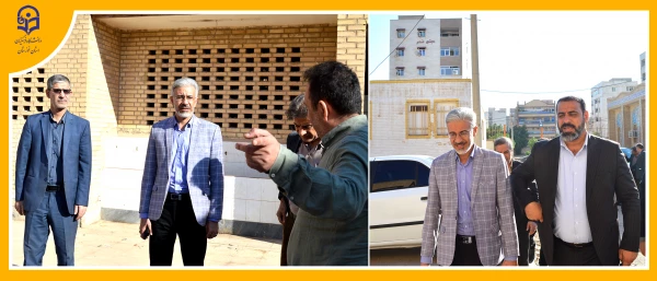 بازدید میدانی مدیر دانشگاه فرهنگیان و مدیر کل نوسازی استان از روند تکمیل خوابگاه دکتر حسابی 2