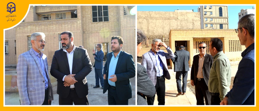 بازدید میدانی مدیر دانشگاه فرهنگیان و مدیر کل نوسازی استان از روند تکمیل خوابگاه دکتر حسابی 3