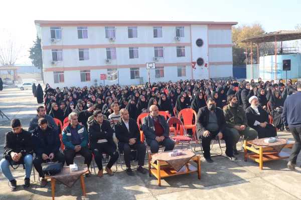 وداع وتشییع با شهید خوش نام درمرکز آموزش عالی حضرت فاطمه (س) قائمشهر 2