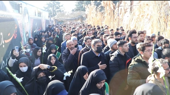 تدفین شهید گمنام هشت سال دفاع مقدس دردانشگاه فرهنگیان استان آذربایجان شرقی 5