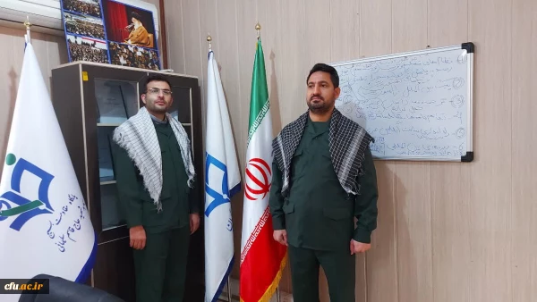 اقدام نمادین مدیریت همکاری ها و ارتباطات علمی و بین المللی دانشگاه فرهنگیان در حمایت از سپاه پاسداران انقلاب اسلامی 2