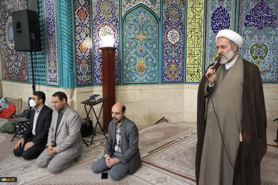 حضور رییس دانشگاه فرهنگیان در مراسم اعتکاف مسجد جامع خرمشهر باغ موزه انقلاب اسلامی و دفاع مقدس 6