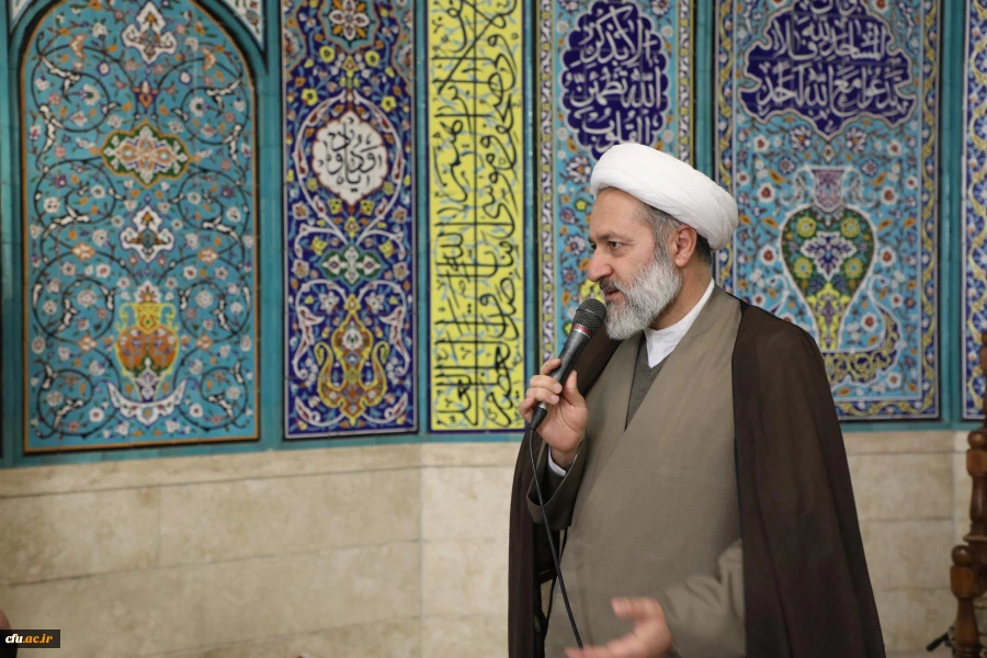 حضور رییس دانشگاه فرهنگیان در مراسم اعتکاف مسجد جامع خرمشهر باغ موزه انقلاب اسلامی و دفاع مقدس 7