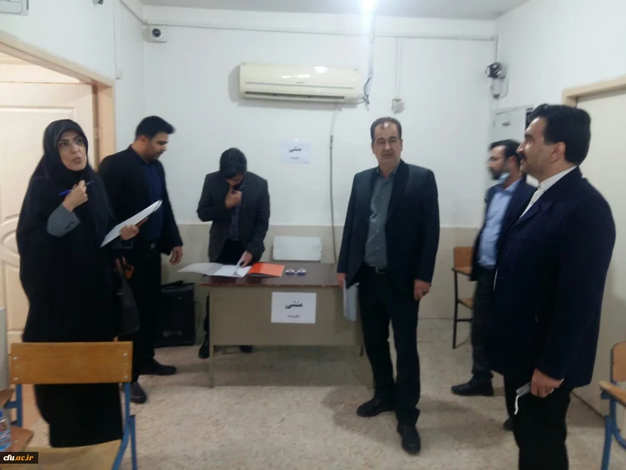 بازدید آقای دکتر زمانیان و خانم دکتر خشکاب ناظران معاونت نظارت و ارزیابی سازمان مرکزی از حوزه های امتحانی آزمون اصلح مهارت آموزان ماده ۲۸ مراکز شمال استان خوزستان 4