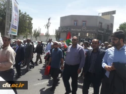 با حضور پرشور مجموعه دانشگاه فرهنگیان استان بوشهر؛راهپیمایی روز قدس در بوشهر برگزار شد 4