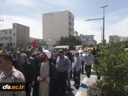 با حضور پرشور مجموعه دانشگاه فرهنگیان استان بوشهر؛راهپیمایی روز قدس در بوشهر برگزار شد 7