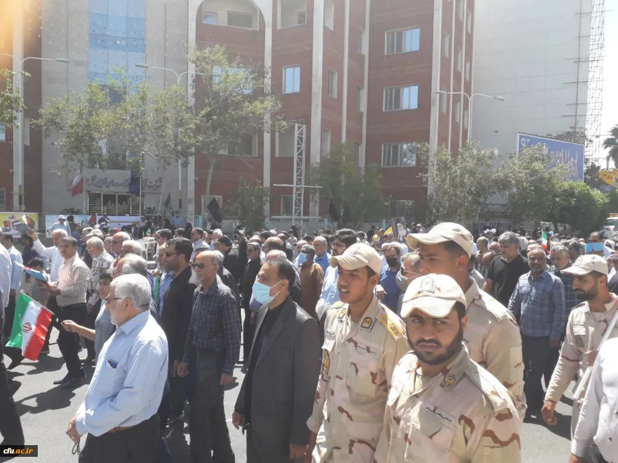 با حضور پرشور مجموعه دانشگاه فرهنگیان استان بوشهر؛راهپیمایی روز قدس در بوشهر برگزار شد 8