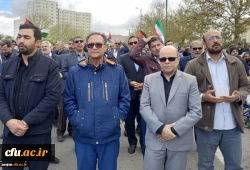 حضور اساتید، کارکنان و دانشجومعلمان دانشگاه فرهنگیان استان زنجان در راهپیمایی روز جهانی قدس 5