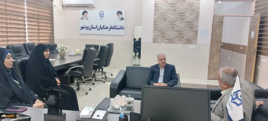 بازدید ناظر فرهنگی سازمان مرکزی از فعالیت های فرهنگی دانشگاه فرهنگیان استان بوشهر  2