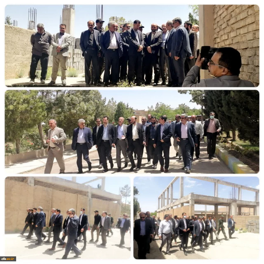 بازدید معاون وزیر و ریاست سازمان نوسازی توسعه و تجهیز مدارس کل کشور به همراه نماینده مردم اقلید در مجلس شورای اسلامی و میرزایی مدیرکل نوسازی توسعه و تجهیز مدارس از مرکز شهید بهشتی اقلید 2