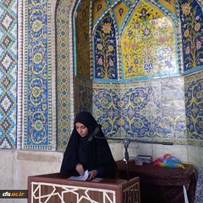 دانشجو معلم دانشگاه فرهنگیان قزوین سخنران پیش از خطبه های نماز جمعه قزوین