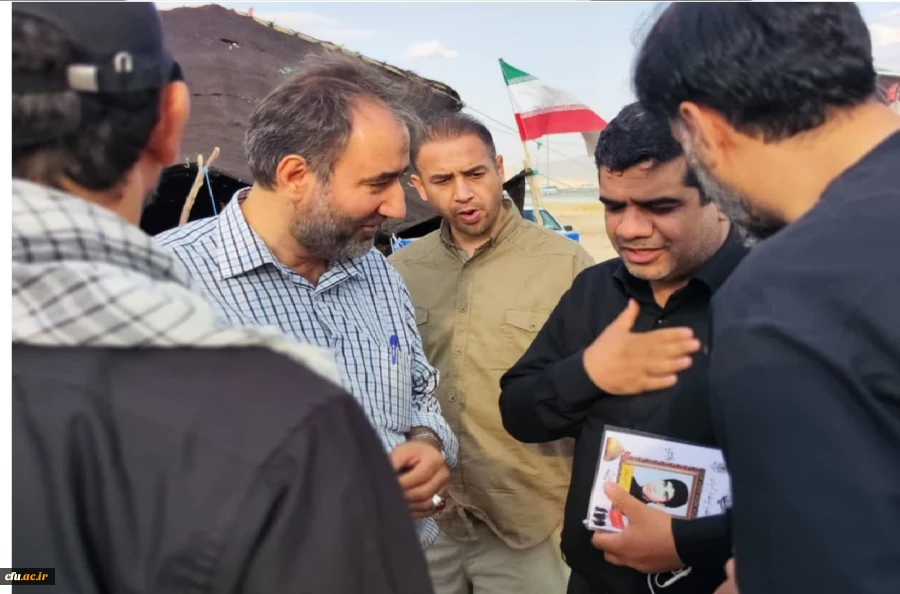 بازدید سرپرست و مسئول نهاد نمایندگی مقام معظم رهبری در سازمان مرکزی دانشگاه فرهنگیان از موکب شهدای تربیت معلم کرمانشاه 3