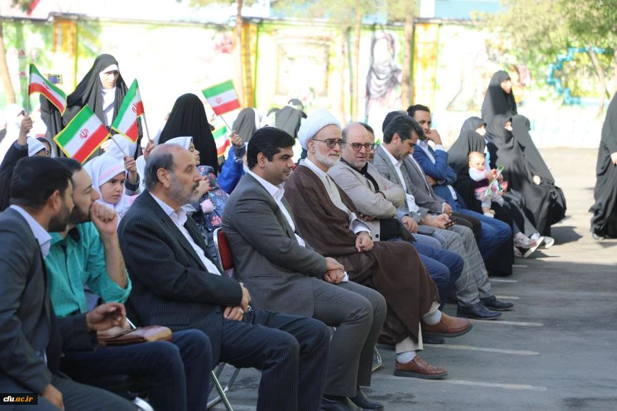 آیین بازگشایی سال جدید تحصیلی با حضور سرپرست دانشگاه فرهنگیان در دبستان دخترانه حضرت زینب شهر تهران 
 13