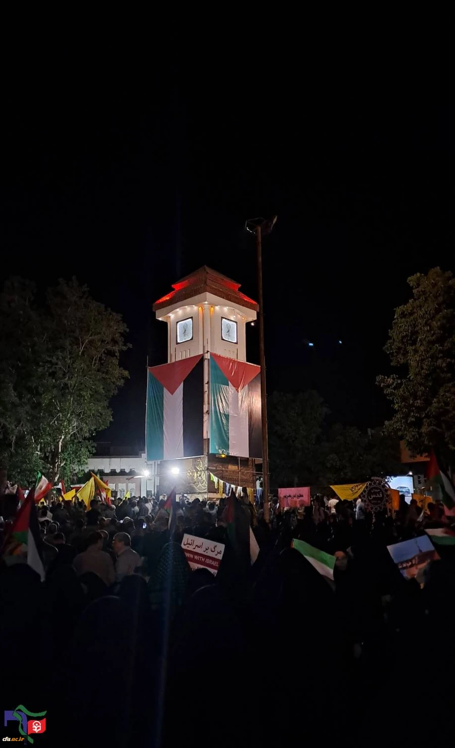 با حضور باشکوه مسئولان، کارکنان، اساتید و دانشجویان دانشگاه فرهنگیان؛
برگزاری تجمع مردمی و دانشجویی در محکومیت جنایات رژیم کودک کش صهیونیستی در بوشهر 3