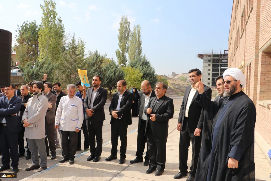 تجمع اساتید ، همکاران ودانشجویان دانشگاه فرهنگیان آذربایجان شرقی بر علیه جنایات رژیم ظالم و کودک کش صهیونیستی 2