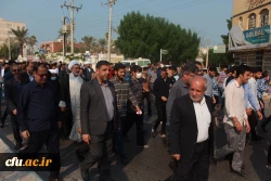 با حضور باشکوه مسئولان، کارکنان، اساتید و دانشجومعلمان دانشگاه فرهنگیان استان بوشهر؛
راهپیمایی 13 آبان در بوشهر برگزار شد 13