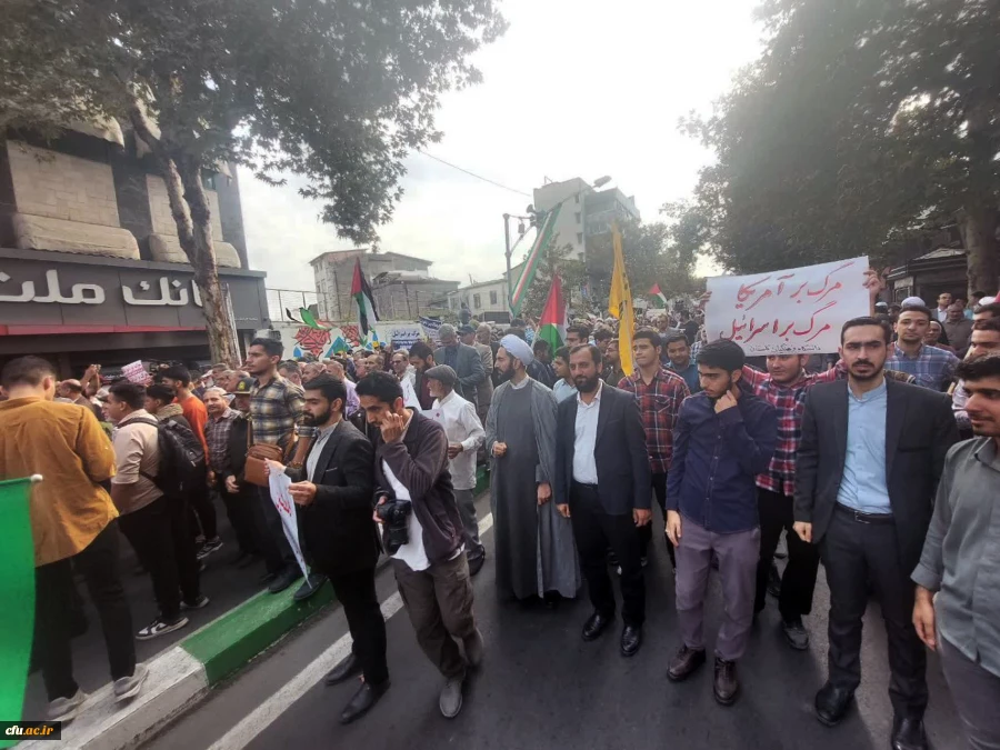 حضور انقلابی دانشگاه فرهنگیان گلستان در راهپیمایی با شکوه 13 آبان 2