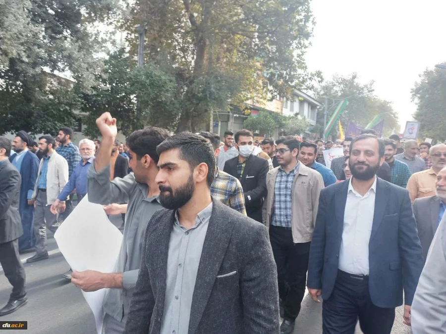 حضور انقلابی دانشگاه فرهنگیان گلستان در راهپیمایی با شکوه 13 آبان 6