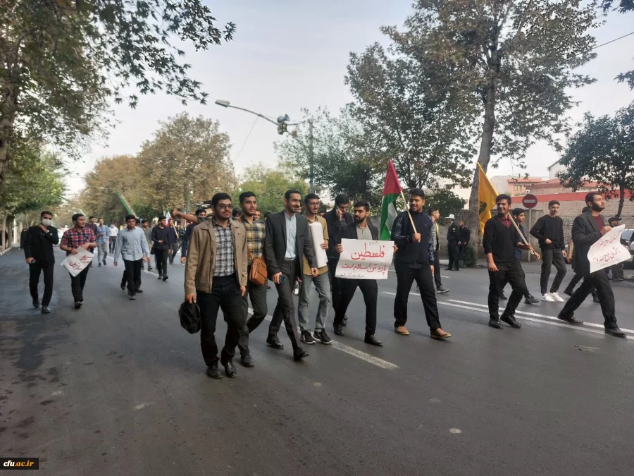 حضور انقلابی دانشگاه فرهنگیان گلستان در راهپیمایی با شکوه 13 آبان 7