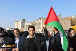 تجمع اساتید . همکاران  و دانشجو معلمان دانشگاه  فرهنگیان استان آذربایجان شرقی در حمایت از کودکان غزه در مصلای تبریز 10