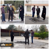 بازدید سرزده آقای علیزاده مدیرکل  شاهد و ایثارگران دانشگاه فرهنگیان از روند ساخت المان شهید گمنام مرکز آموزش عالی حضرت فاطمه(س) 2