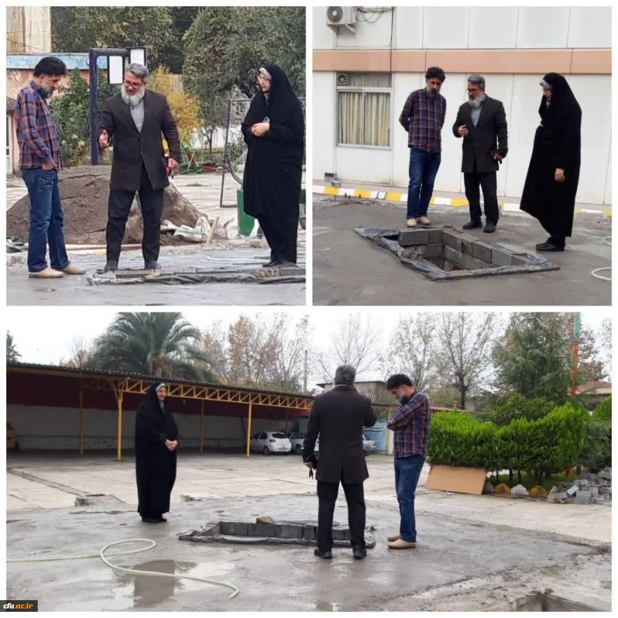 بازدید سرزده آقای علیزاده مدیرکل  شاهد و ایثارگران دانشگاه فرهنگیان از روند ساخت المان شهید گمنام مرکز آموزش عالی حضرت فاطمه(س) 2