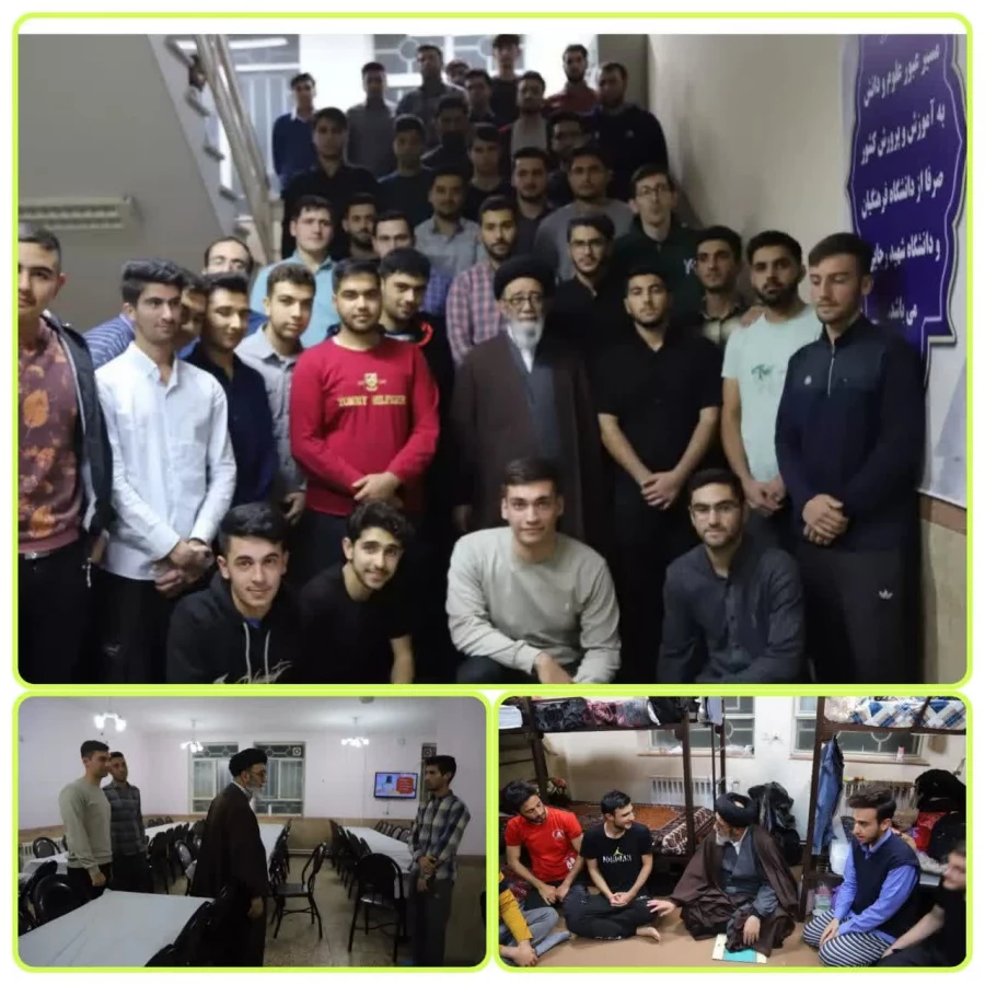 دیدار با تشکل های دانشجویی و بازدید سرزده نماینده ولی فقیه در استان از سرای شهید مدرس پردیس علامه امینی تبریز 22