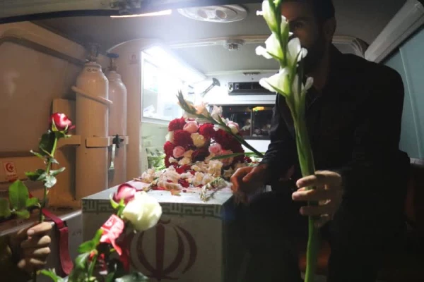 آیین استقبال از شهید گمنام تازه تفحص شده دفاع مقدس 4