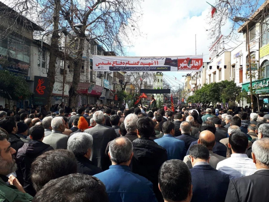 مراسم تشییع و تدفین دو شهید گمنام هشت سال دفاع مقدس  5