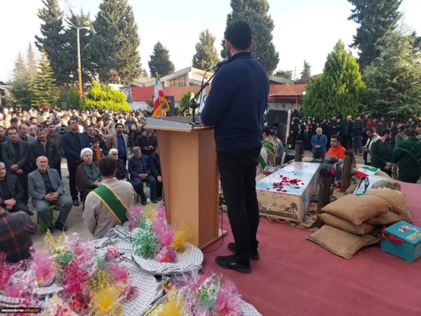 مراسم تشییع و تدفین دو شهید گمنام هشت سال دفاع مقدس  10