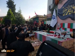 مراسم تشییع و تدفیندو شهید گمنام هشت سال دفاع مقدس در دانشگاه فرهنگیان استان مازندران 3