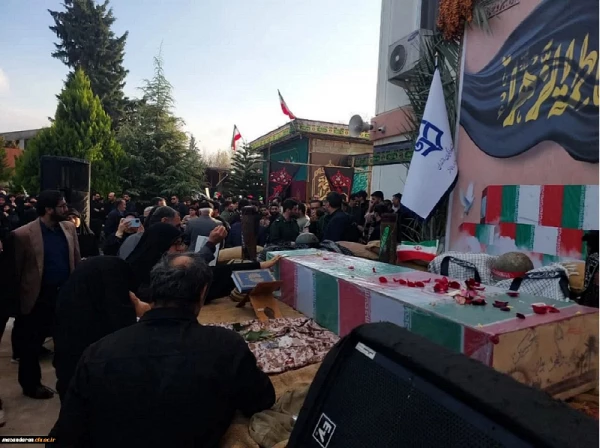 مراسم تشییع و تدفیندو شهید گمنام هشت سال دفاع مقدس در دانشگاه فرهنگیان استان مازندران 3