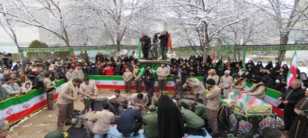 مراسم وداع و تدفین پیکر مطهر شهید گمنام در دانشگاه فرهنگیان اردبیل