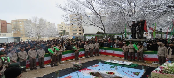 مراسم وداع و تدفین پیکر مطهر شهید گمنام در دانشگاه فرهنگیان اردبیل